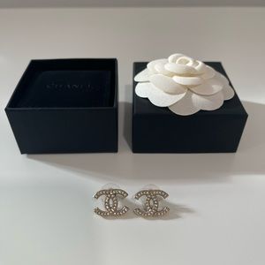 Chanel Earrings CC Silver
